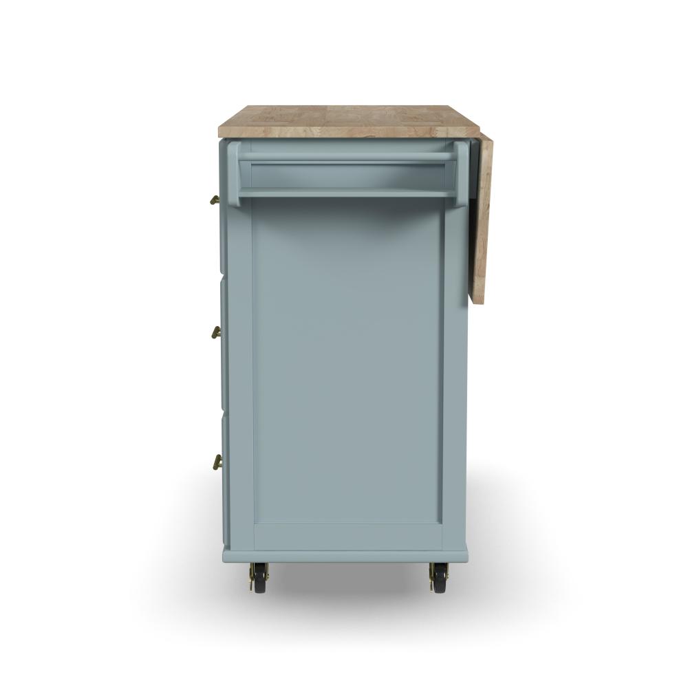 Dolly Madison Drop Leaf Kitchen Cart - Blue - 5000003834