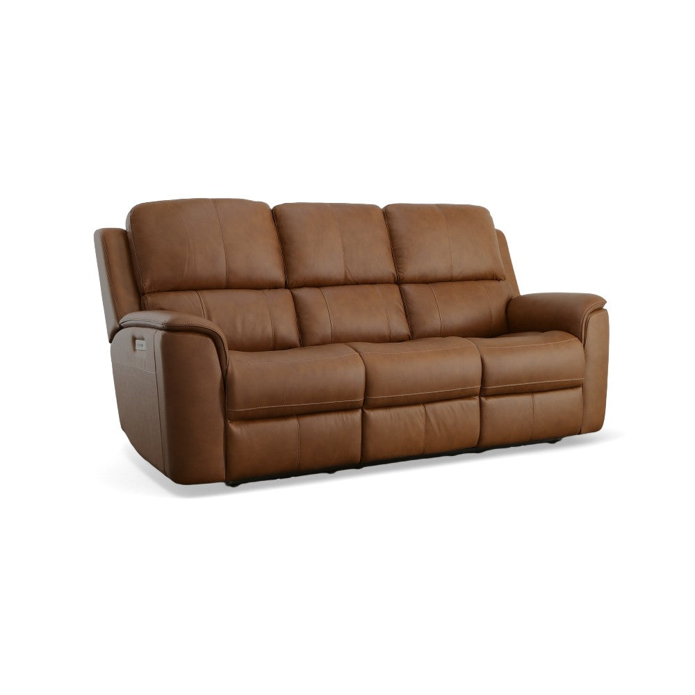 Henry Power Reclining Sofa with Power Headrests & Lumbar - Leather 946-72
