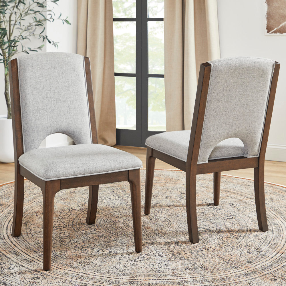Athens Pair of Upholstered Dining Chairs - Default Title