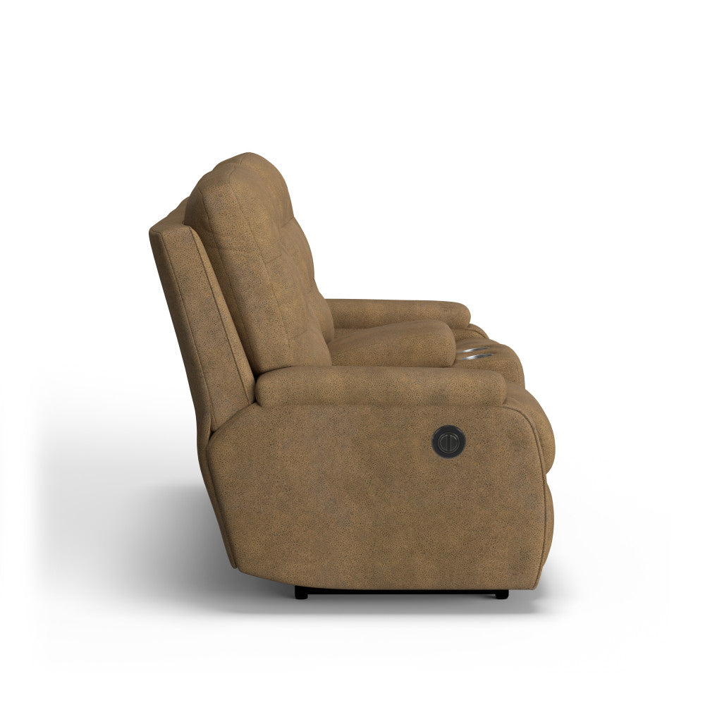 Kerrie Power Reclining Loveseat with Console - Default Title