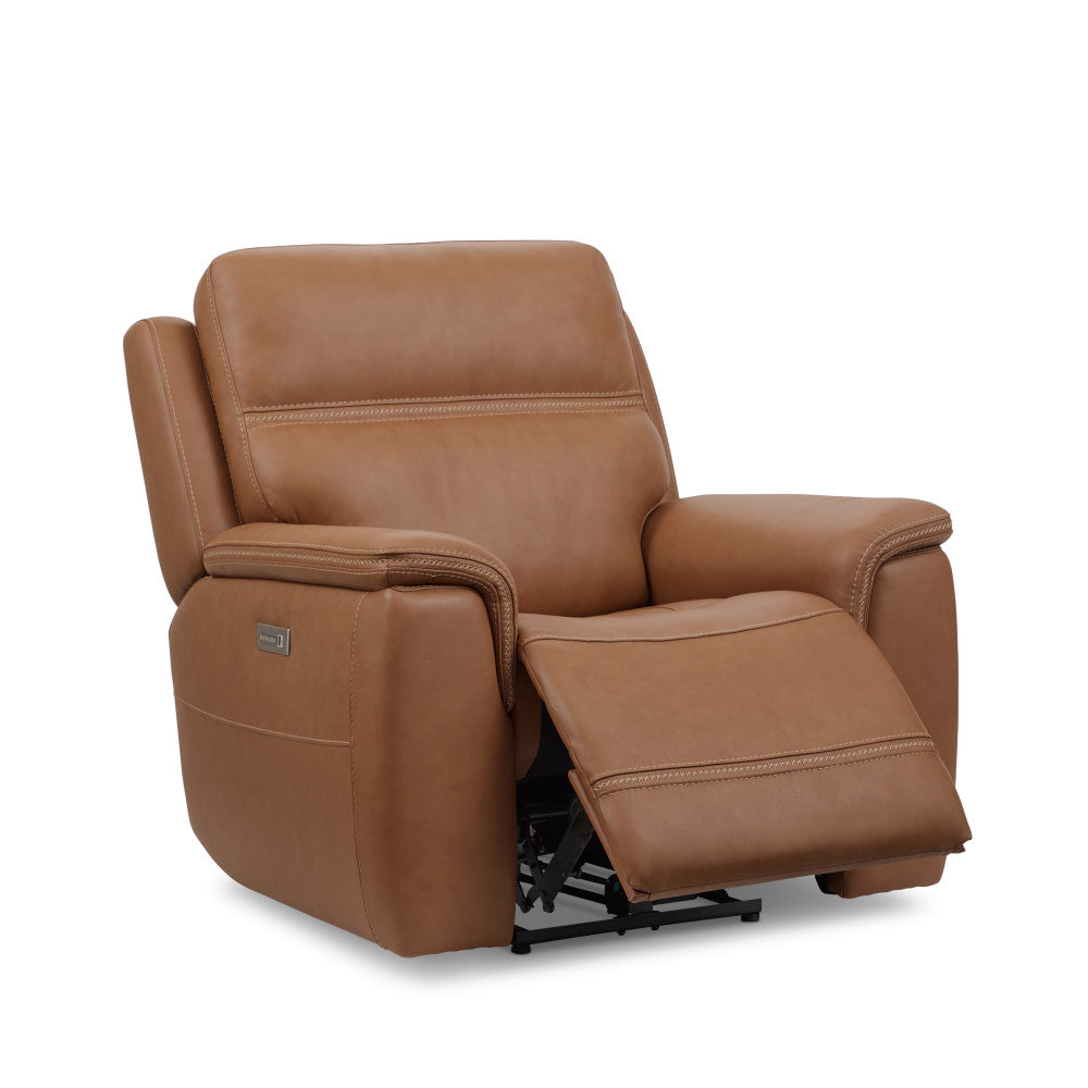 Sawyer Power Recliner with Power Headrest & Lumbar - Leather 727-73