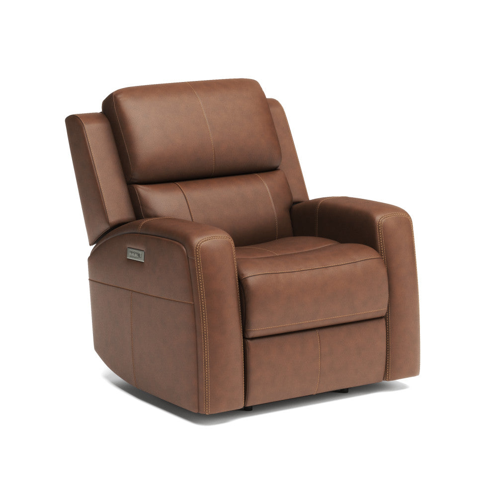 Linden Power Recliner with Power Headrest & Lumbar - Leather 946-72