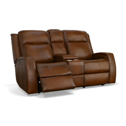 Mustang Power Loveseat with Console with Power Headrest - Default Title