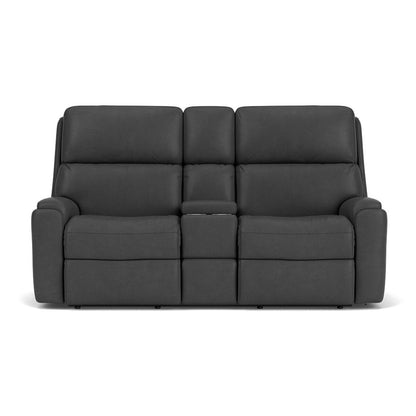 Rio Reclining Loveseat with Console - Leather 173-02